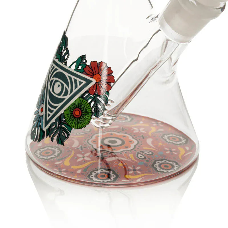 Smoking Cat Distribution Glass Bong Red Eye Glass® | 10" Sugar Skull Glow-in-the-Dark Water Pipe [REG160] Red Eye Glass® | 10" Sugar Skull Glow-in-the-Dark Water Pipe [REG160]