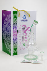 SOUL Glass 9.5" Double Sphere Recycler Bong – 2-in-1 Dab Rig