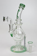 SOUL Glass 9.5" Double Sphere Recycler Bong – 2-in-1 Dab Rig