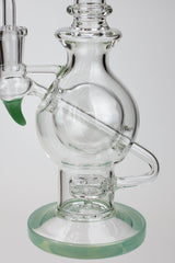 SOUL Glass 9.5" Double Sphere Recycler Bong – 2-in-1 Dab Rig