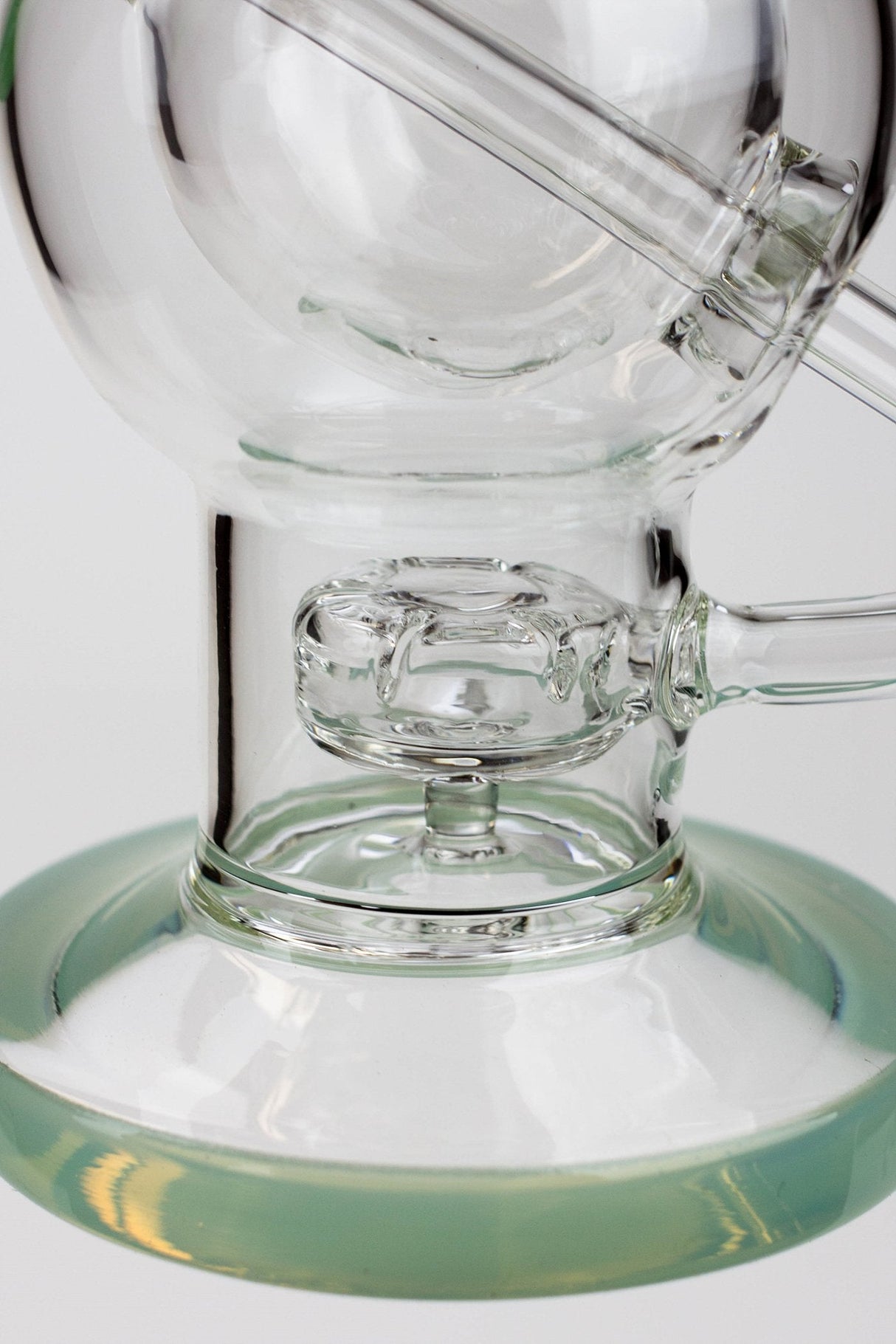 SOUL Glass 9.5" Double Sphere Recycler Bong – 2-in-1 Dab Rig