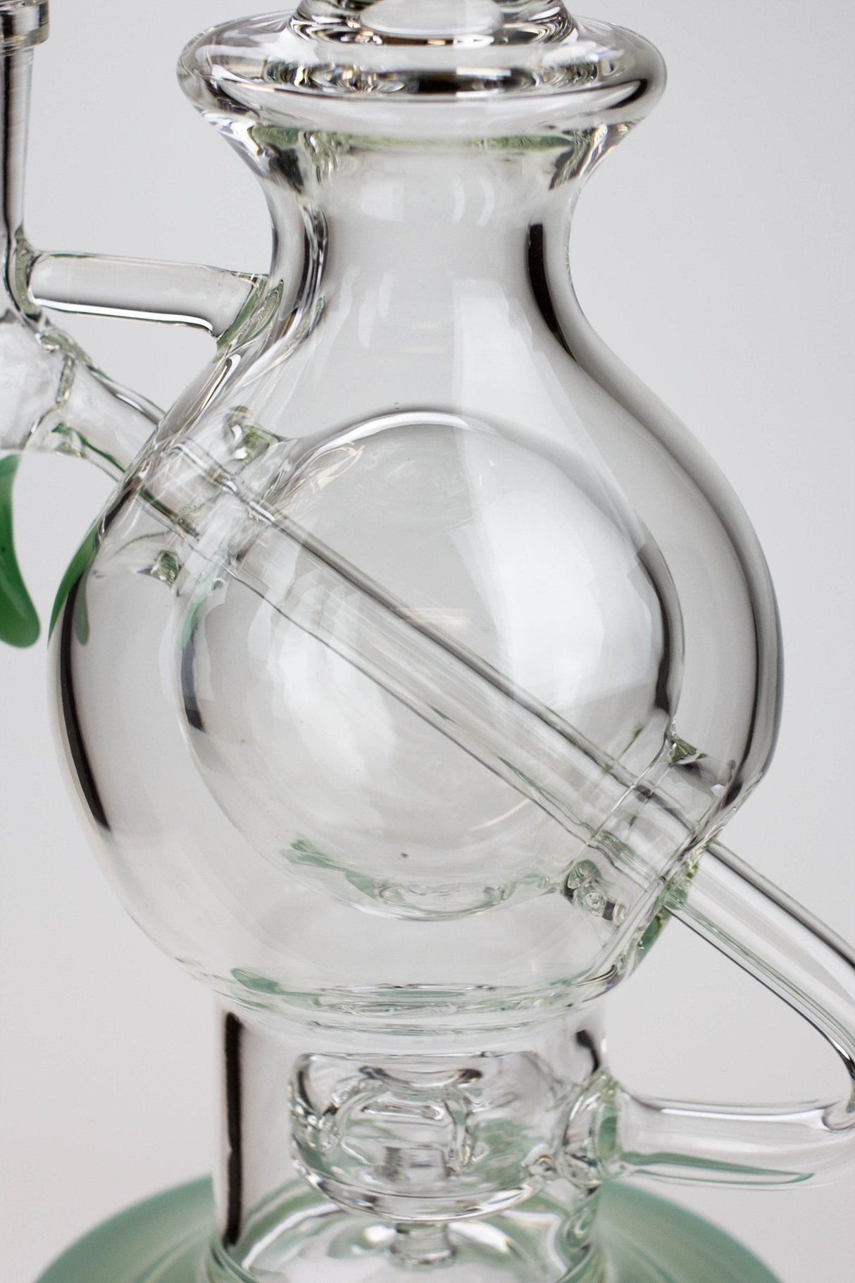 SOUL Glass 9.5" Double Sphere Recycler Bong – 2-in-1 Dab Rig