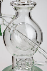 SOUL Glass 9.5" Double Sphere Recycler Bong – 2-in-1 Dab Rig
