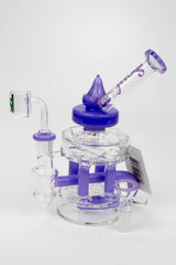 SOUL Glass 7" Double Deck Recycler Bong – 2-in-1 Dab Rig & Flower Bong