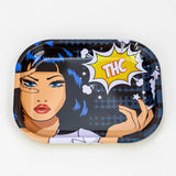 Smoking Cat Distribution Rolling Tray Small Novelty Metal Rolling Tray Novelty Rolling Tray - Small, Bold & Mess-Free
