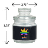 ASHTRAY AND STASH JAR SET - RAINBOW LEAF DESIGN