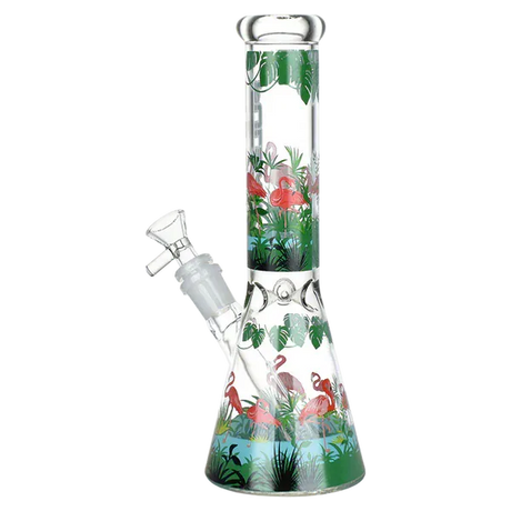 Smoking Cat Distribution Glass Bong Pulsar® 10" Flamingo Beaker Bong with Ice Catcher Pulsar Chilllin Flamingos 10" Beaker Bong | Canada